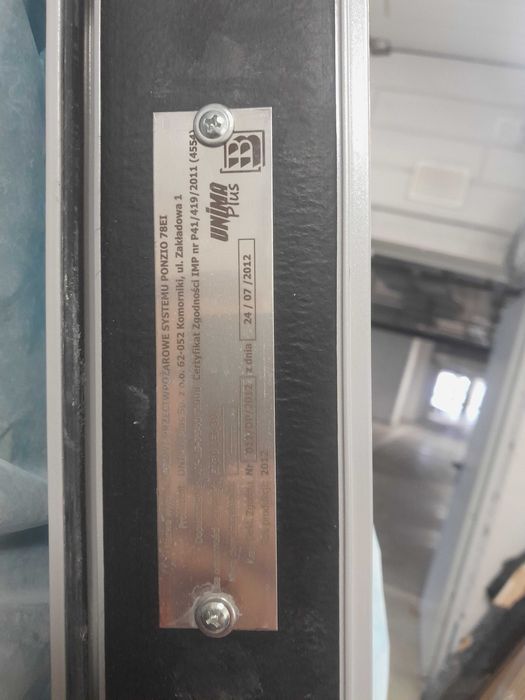 Drzwi przeciwpożarowe aluminiowe 3 rozmiary
