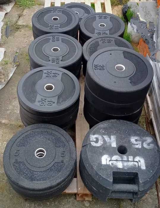 Zestaw 100 KG obciązenia BUMPER olipijskie 51mm