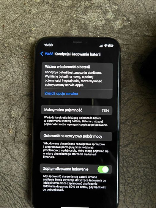Iphone 11 pro 256 gb złoty, 78% bateri