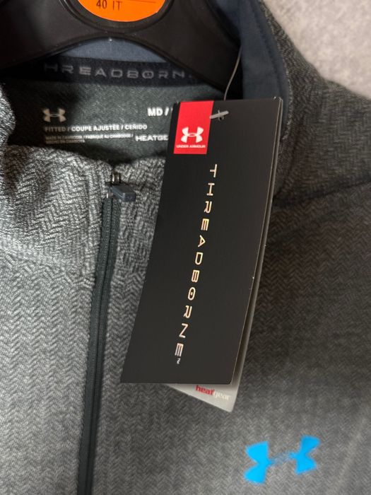 Bluza Under Armour M NOWA half zip szara threadborne logowana nowa kolekcja cienka fitness gym