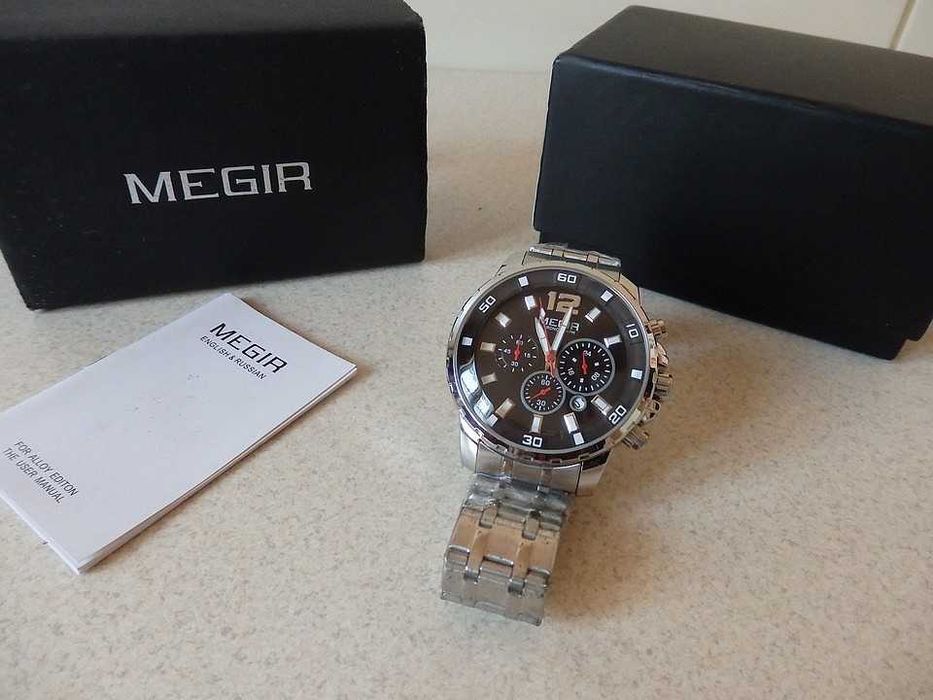 Zegarek Optic Black MS2068G-1 Chronograf, Datownik.