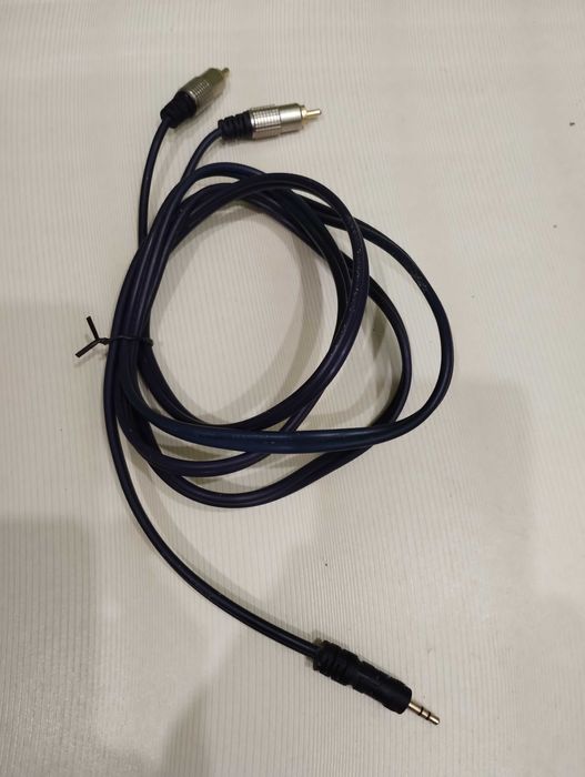 Кабель 2м качественный AUX АУХ 3,5 мм на 2 тюльпана (3.5 mm  - 2 RCA)