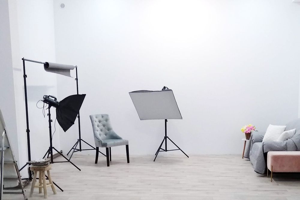 Zestaw dwóch lamp Quadralite Move 400 + 2 softboxy