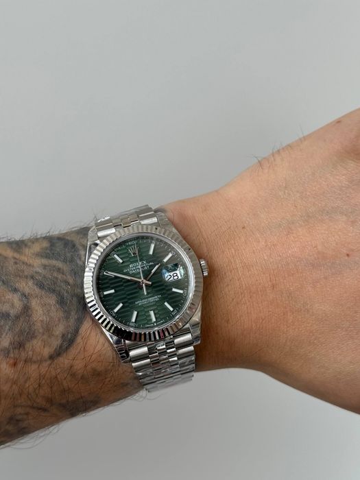 годинник Rolex Datejust 41 green