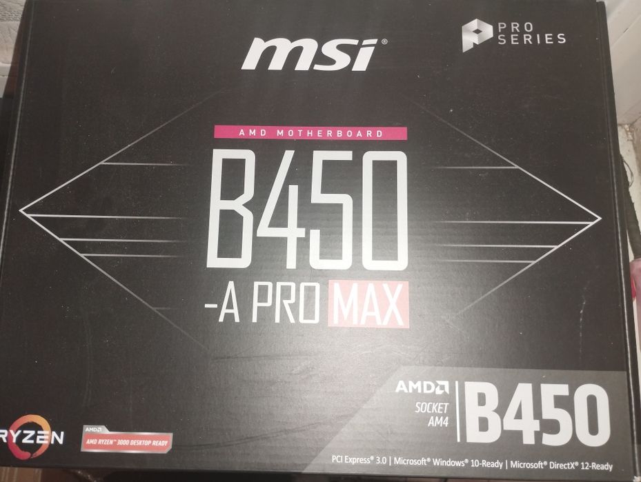 Материнська плата MSI b450 a pro max