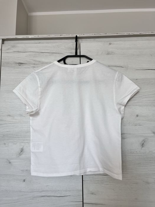 Biała krótka koszulka S H&M z krótkim rękawem bluzka basic