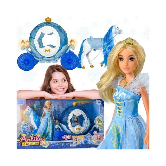 Lalka Lodowa Księżniczka Lily i Magiczny Powóz Karoca Akcesoria