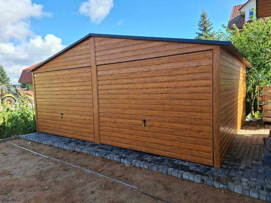 Blaszak 6x6 m Garaż blaszany PREMIUM garaz konstrukcja profil OCYNKOWANY garaże blaszane PRODUCENT