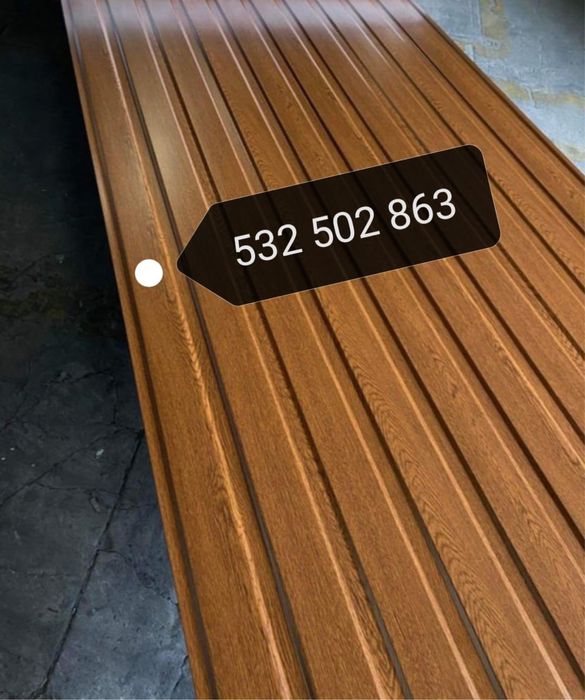 T-7, blacha trapez ZŁOTY DĄB/ORZECH na WYMIAR! Cała PL!