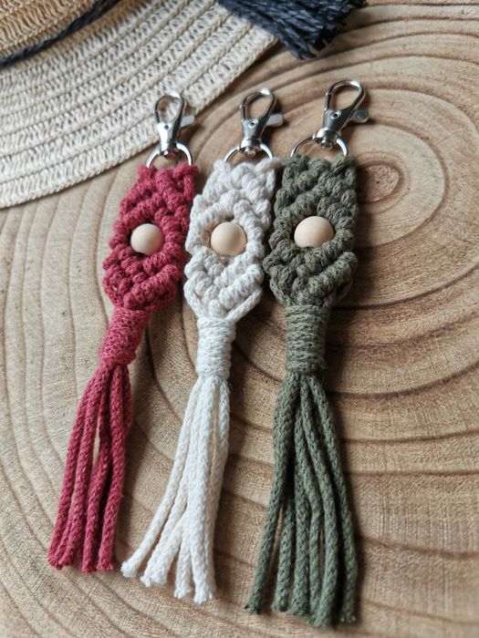 Porta-chaves macramé, casamento, baptizado, baby shower