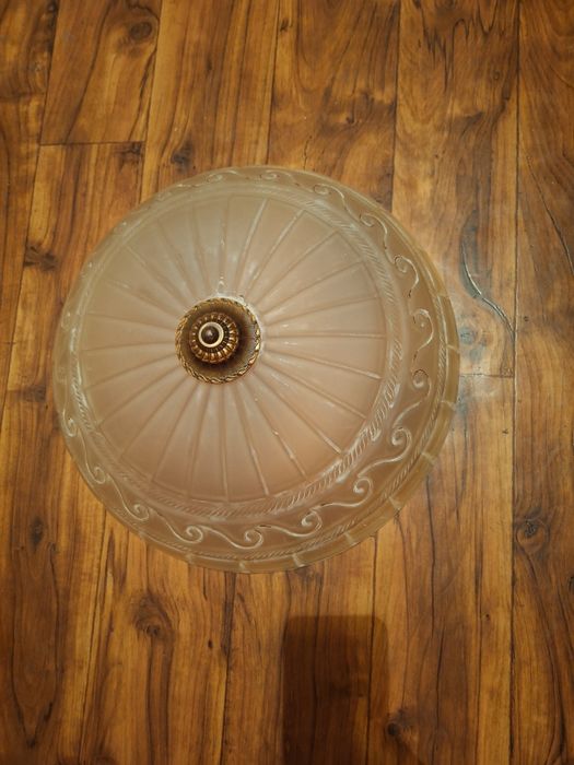 Duza lampa plafon podsufitowa szklana