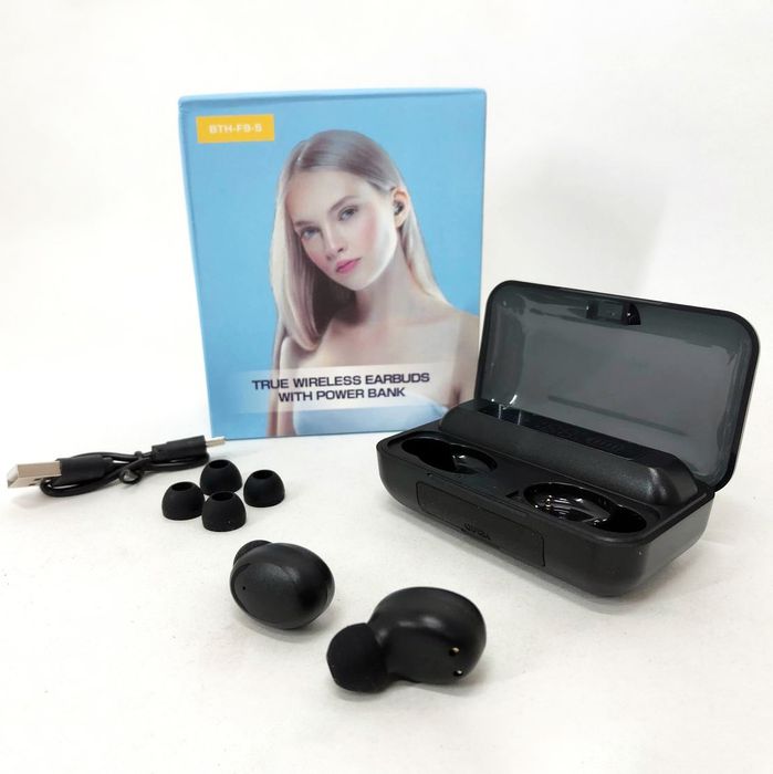 Бездротові навушники, з кейсом повер банком