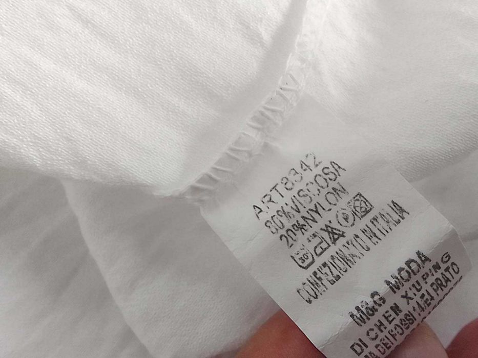 Biała asymetryczna swobodna sukienka oversize S M L XL nowa z metką