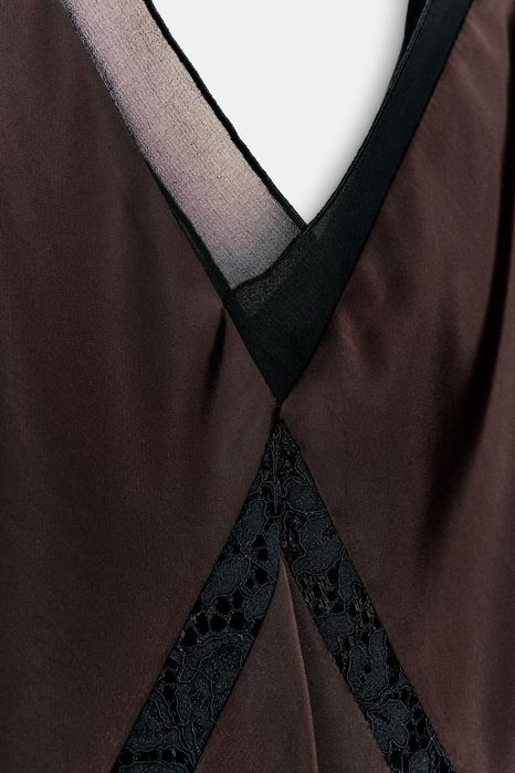 Атласна сукня міді Зара