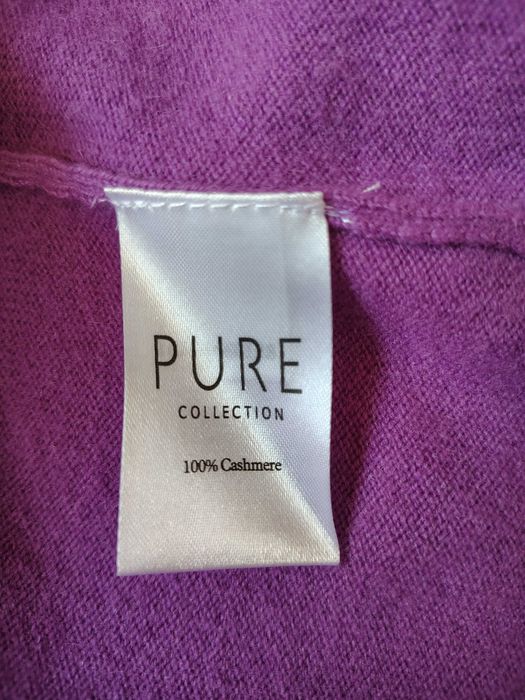 Кашемировая сиреневая кофта на пуговицах, кардиган 100% кашемир pure collection