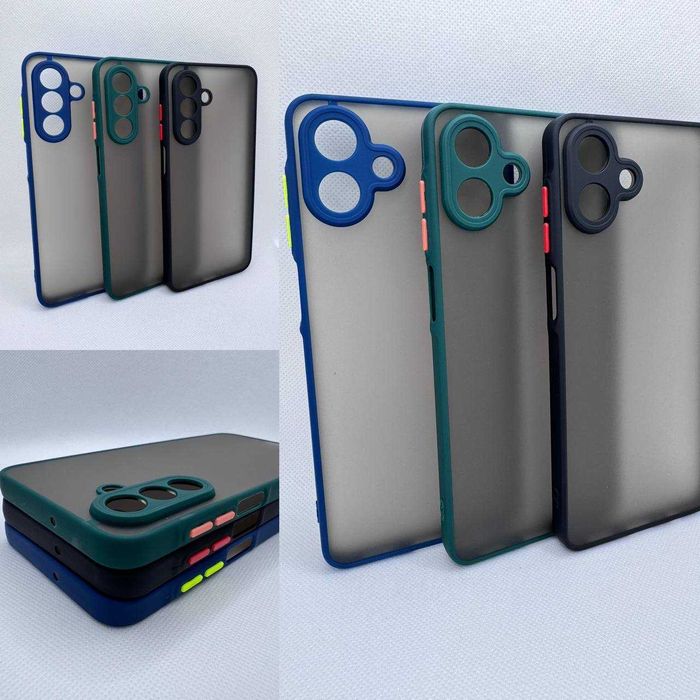 Противоударный чехол для Samsung A07 и A17 матовый бампер защита камер