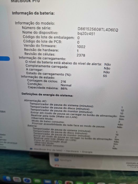 MacBook PRO Touchbar M1, 2020 (16gb com varios programas )