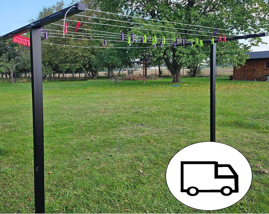 LaGra Suszarka ogrodowa Teresa 6 linek komplet 2 słupy suszarki