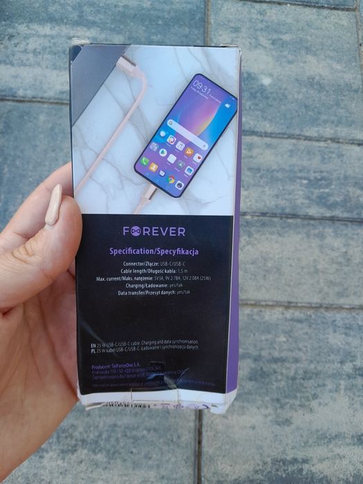 Kabel USB-C 25W Forever High Power 1.5 m nowy