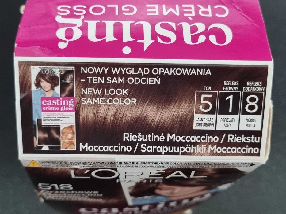Farba do włosów L'oréal paris casting creme gloss nr 518 Mochaccino