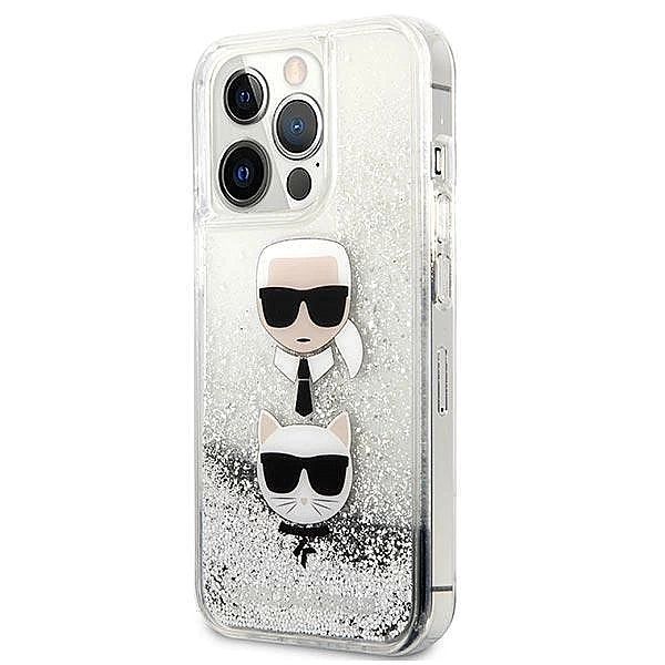 Etui Karl Lagerfeld Liquid Glitter Karl&Choupette Head na iPhone 13 Pr