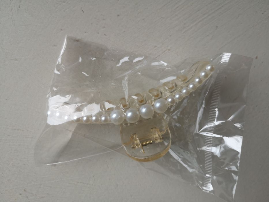 Klamra do włosów, spinka, perły elegancka, wizytowa /nowa