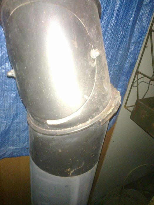 Rura fi150mm długości 1 m z regulowanym kolanem do pieca