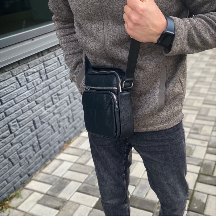 Сумки з натуральної шкіри чоловічі барсетки AXIOM