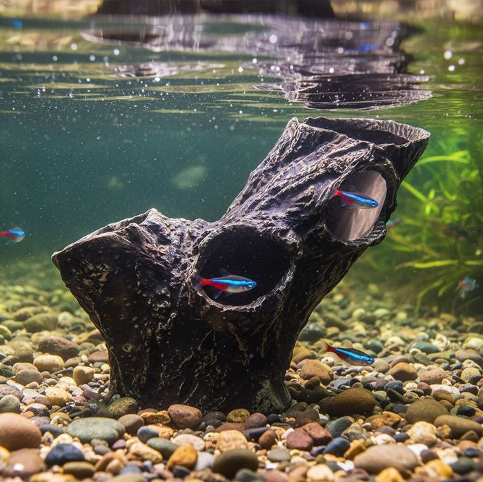 Декорації для акваріума — керамічні укриття, трубки, печери для риб