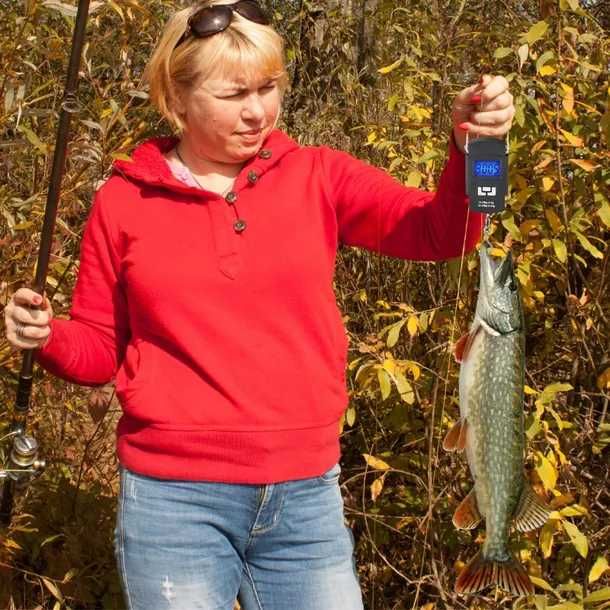 WAGA WĘDKARSKA HAKOWA BAGAŻOWA Podróżna Wisząca Elektroniczna LCD 50kg