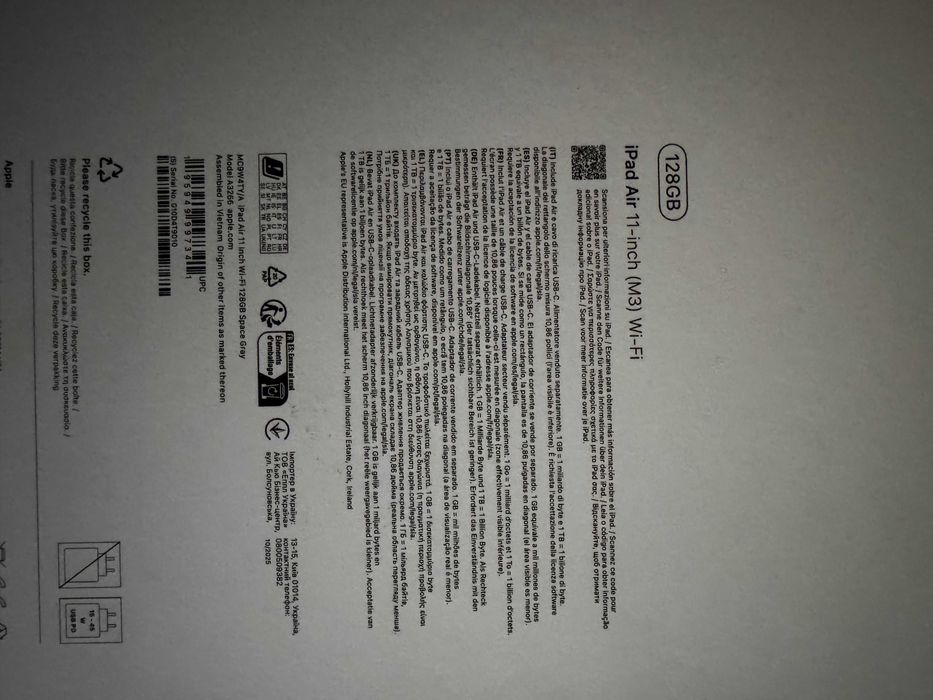 Ipad Air M3 11" 128Gb Cinzento 2025