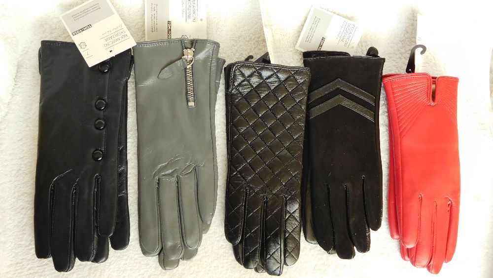 NA PREZENT nowe,skórzane,damskie rękawiczki.