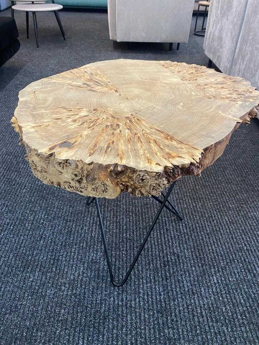 Stolik kawowy ława z drwewna okrągły