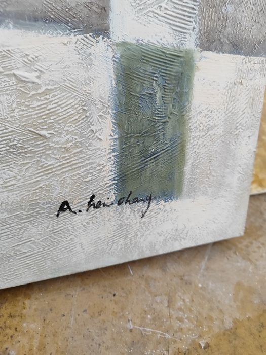 Dwa obrazy olejne 50/90.5cm