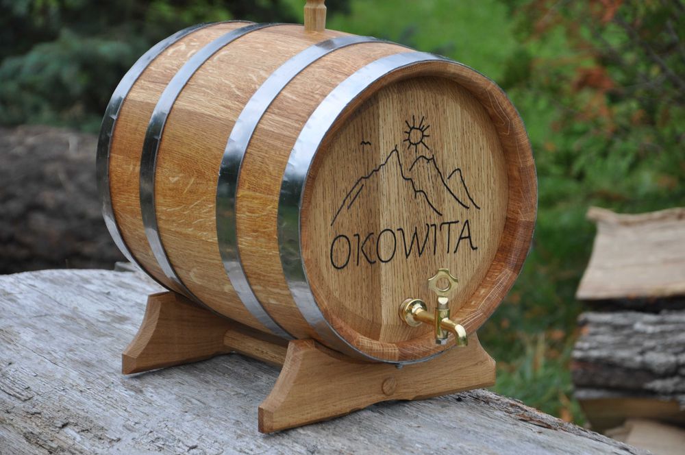 Beczka Dębowa 3L 4L 5L 10L Indywidualny grawer, Sznurki , Opalanie