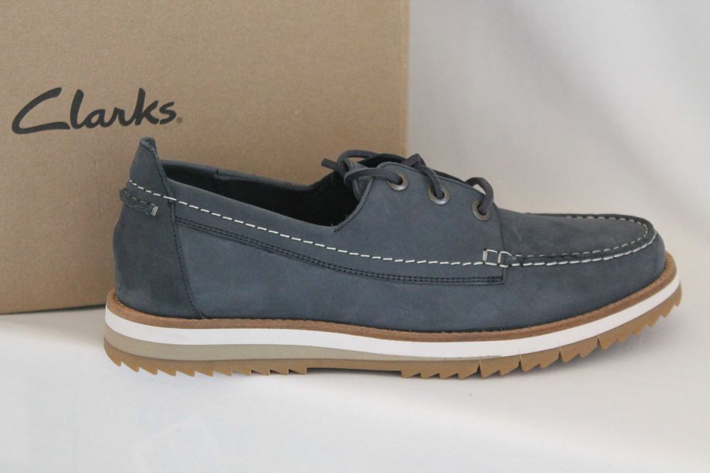Шкіряні Clarks Durston Lace Navy Nubuck-us-9,5-eu-42,5-устілька-27,5см