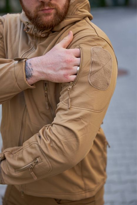 Куртка демісезонна Койот Soft Shell Shadow тактична водонепроникна