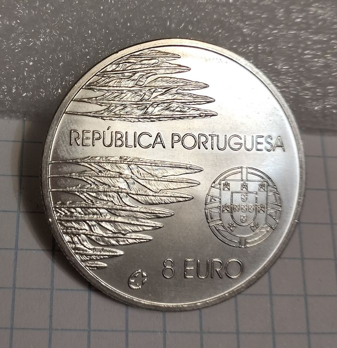 Moeda de 8 euros - prata