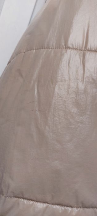 Dluga kurtka zimowa damska płaszcz mohito bezowy