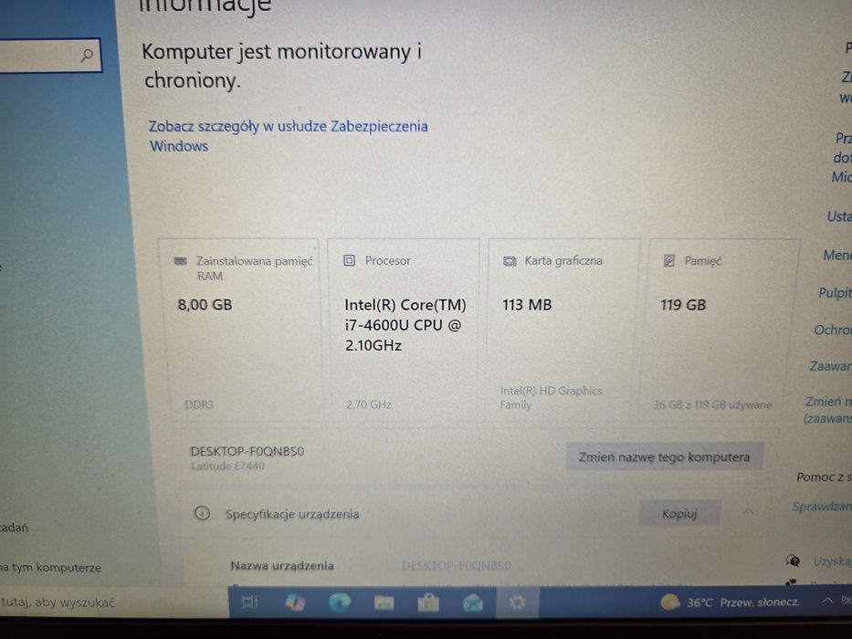Dell e7440 i7-4600U, fhd 1920#1080