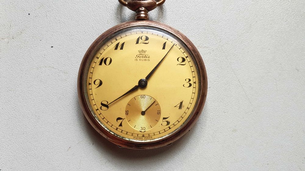 omega - tissot - fortis - zegarek kieszonkowy - 3 szt