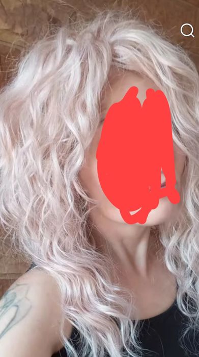 Nowy afro topper różany blond 45cm