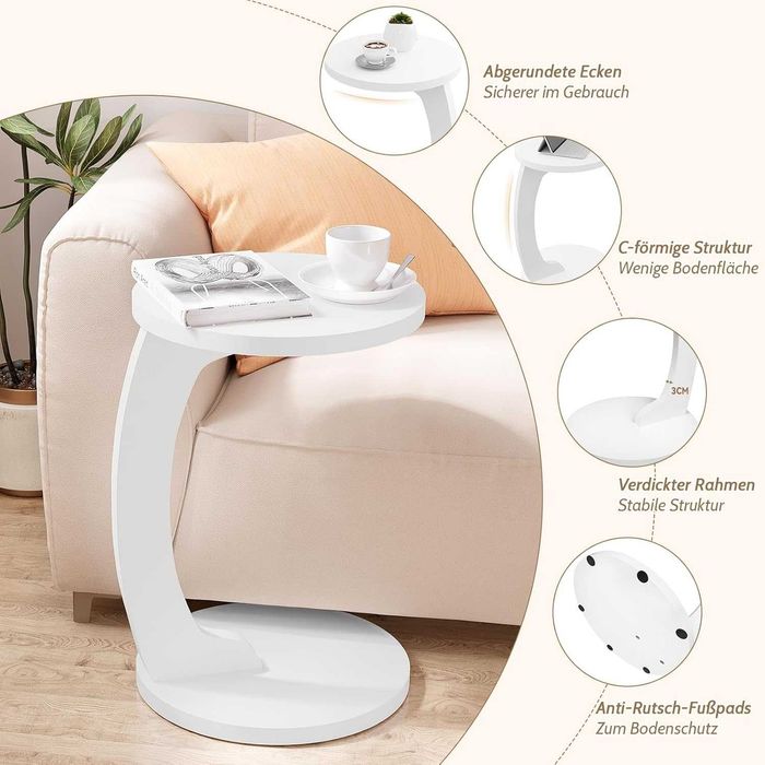 Nowy stolik boczny /blat /stoliczek /półka /stojak/ stół okrągły !K71!