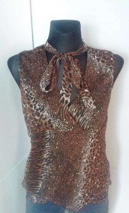 Elegancka tunika panterka + top Dunnes M