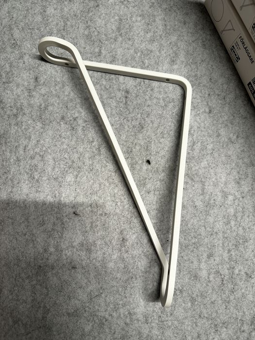 IKEA FÖRLÄGGARE – metalowe wsporniki / uchwyty ścienne białe – 4 szt.