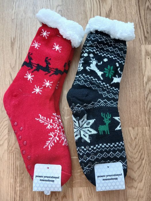 Нові зимові теплі новорічні шкарпетки