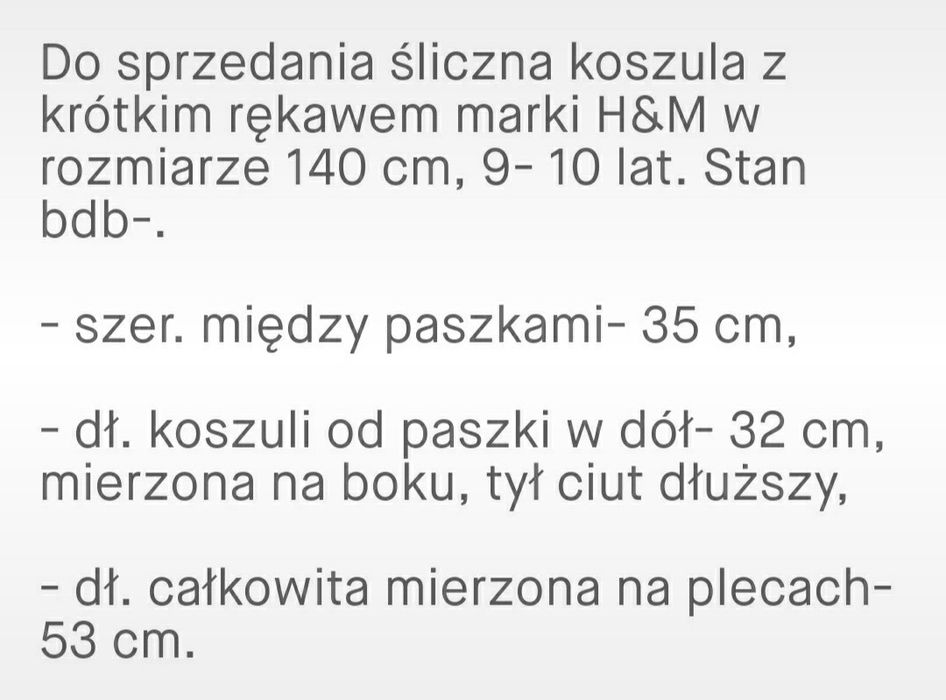 Koszula bluzka koszulka H&M 140 cm