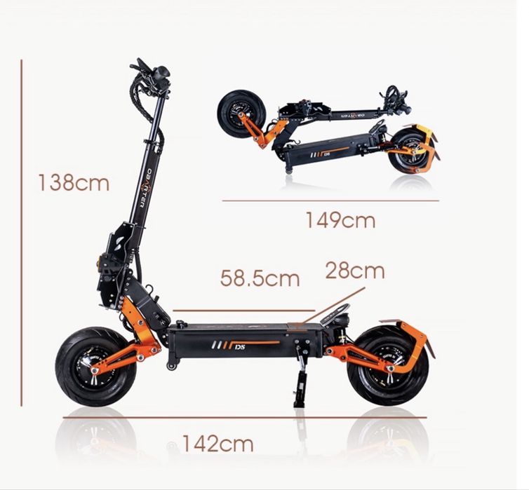Електросамокат OBARTER D5 5000 Вт — 60–70 км/год, запас ходу до 100 км