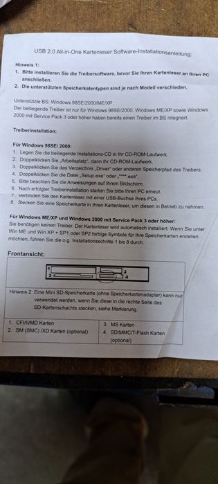 Leitor de Cartões  de Memoria usado