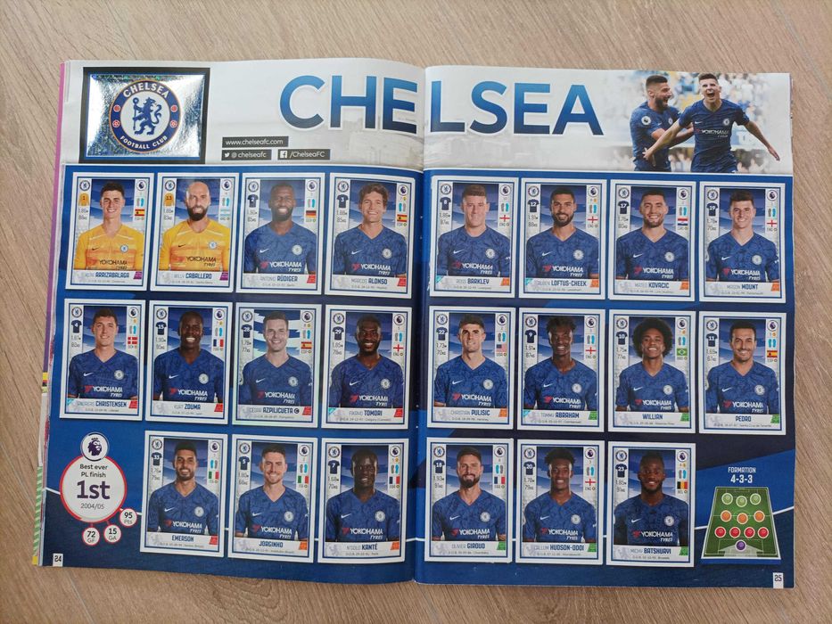 Caderneta de cromos completa Premier League 2019/20